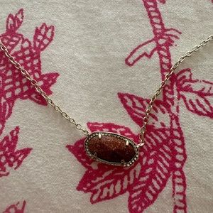 Kendra Scott Elisa Necklace in Rust/Burnt Orange